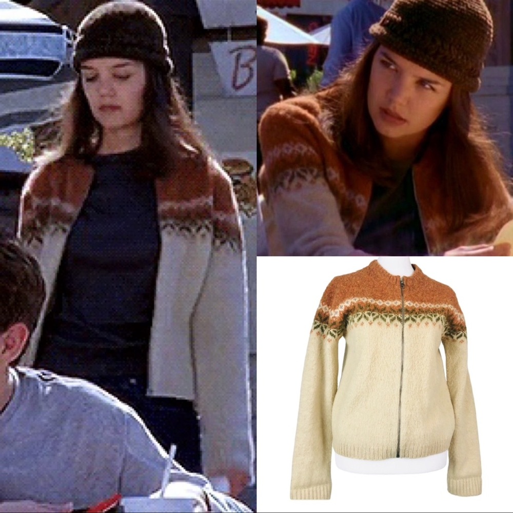 VTG ASO JOEY POTTER DAWSONS CREEK FAIR ISLE CARDIGAN